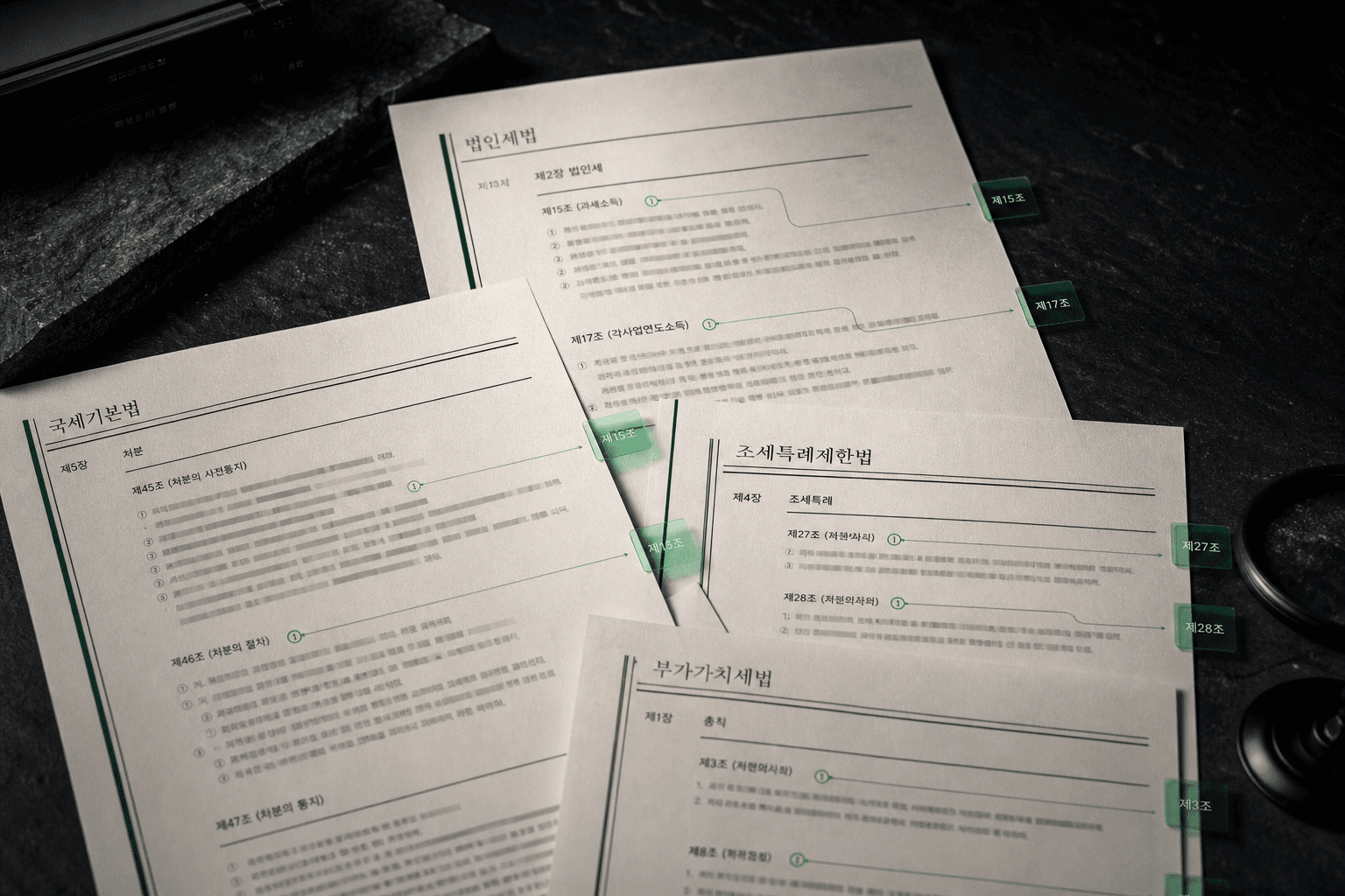 세법 실무해설과 관련 조문이 연결된 문서